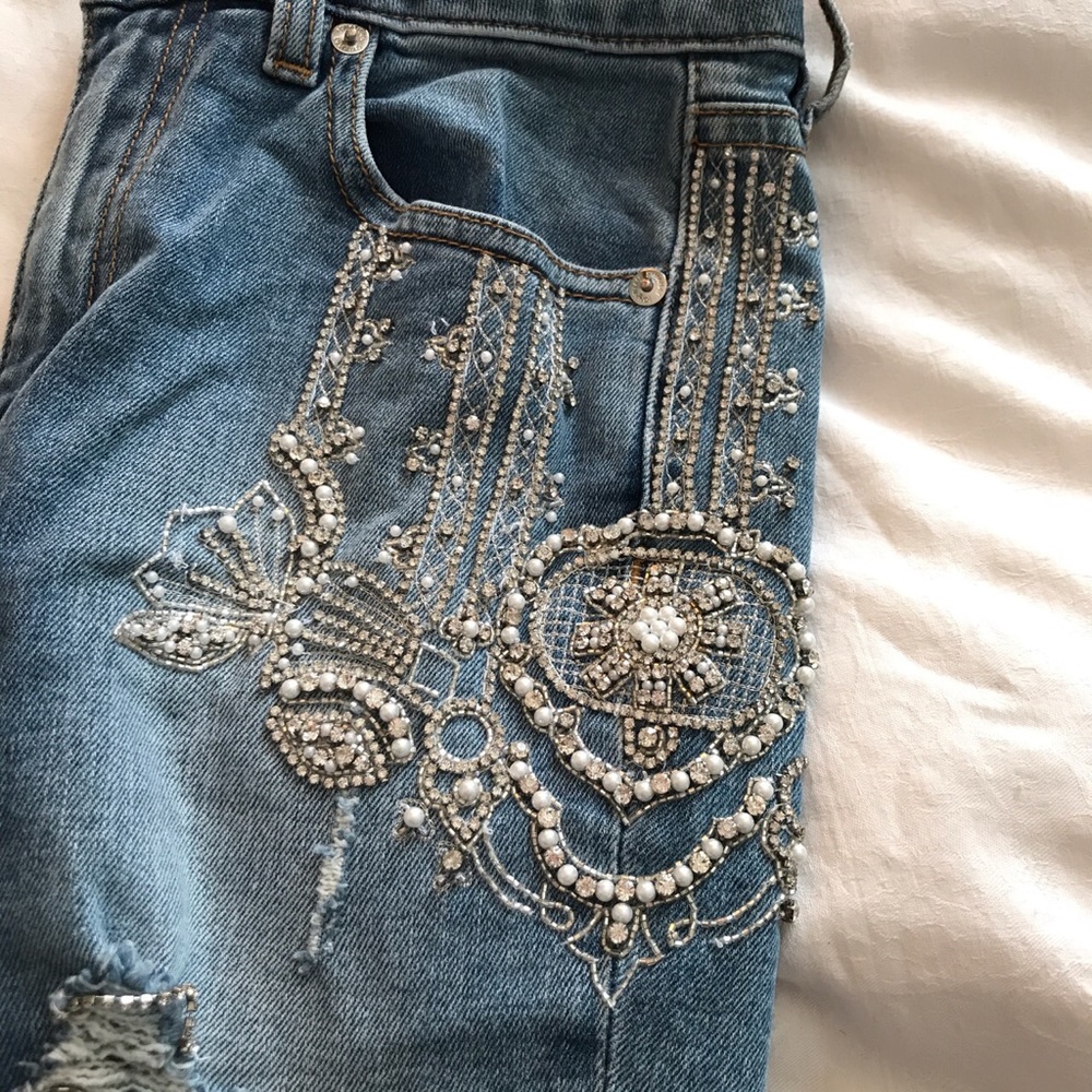 SOLD.Jonathan Simkhai Diamonte Stovepipe Jean - Picture 7 of 8
